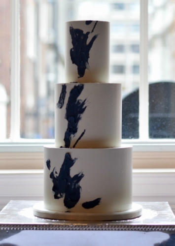 Abstract Splash Wedding Cake